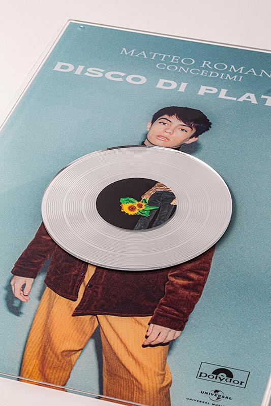 Realizzazione Disco di platino per Matteo Romano