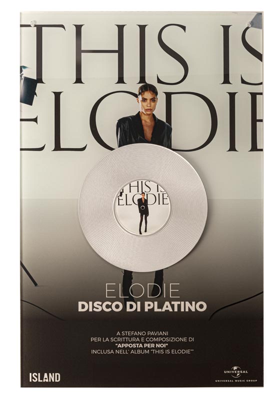 Realizzazione Disco di Platino per "Apposta per Noi"